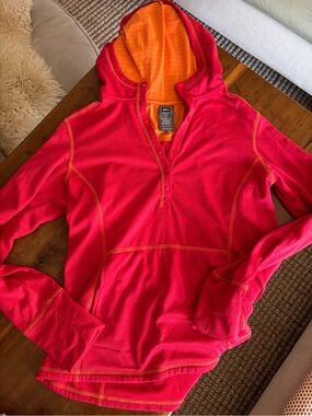 REI Women's Bright Coral Hoodie with Orange Lining